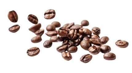 Naklejka premium Falling coffee beans