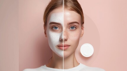 Cosmetics company launching a new skincare line, with beforeandafter visuals and product samples for the audience