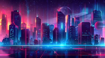 futuristic night city