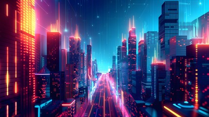 futuristic night city