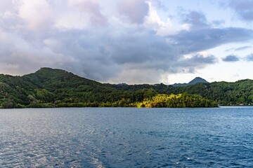 The Mountain Range of Motu Mahaea (Taha’a), French Polynesia