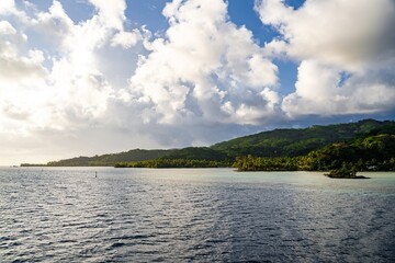 The Mountain Range of Motu Mahaea (Taha’a), French Polynesia