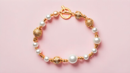 Fototapeta premium golden necklace on a white