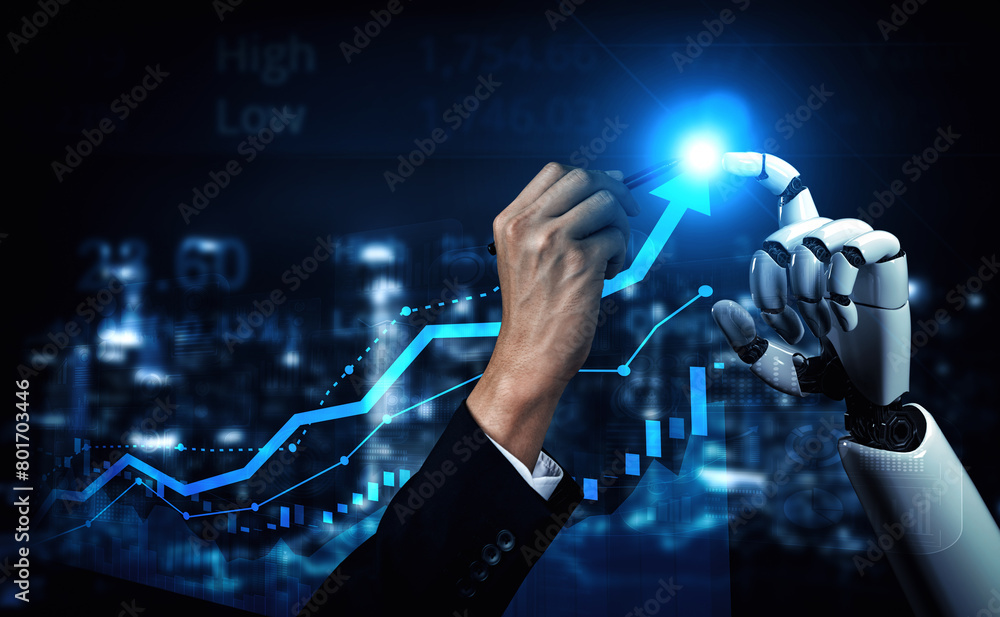 Poster mlp artificial intelligence ai research of robot and cyborg development for future of people living.
