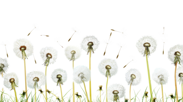 Dandelions and dandelion seeds