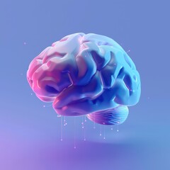  intelligent organic network brain cloud, 3D isometric
