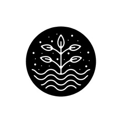 Natural tree logo, Natural tree logo or icon with white background