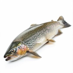 Trout isolated on white background  