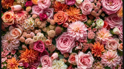 Write a blog post highlighting the top 10 flower varieties perfect for crafting a breathtaking nature flower wall for wedding backdrops  