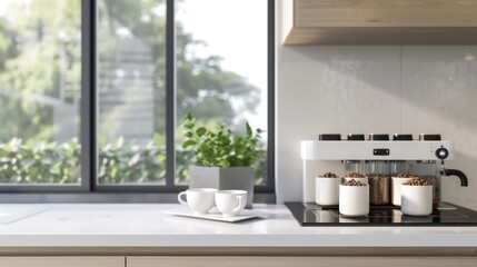 coffee machine in the kitchen counter