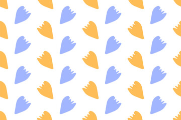 Floral pattern design with flower shape in flat style for textile or printing business