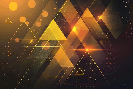 Abstract yellow triangle shape background