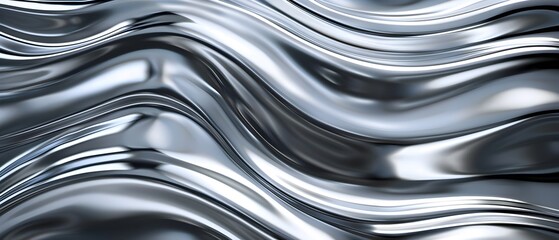 Abstract metal texture background with smooth wavy lines, elegant and modern background