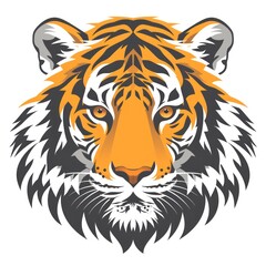 Fototapeta premium tiger head logo design, white background