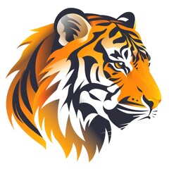 Fototapeta premium tiger head logo design, white background