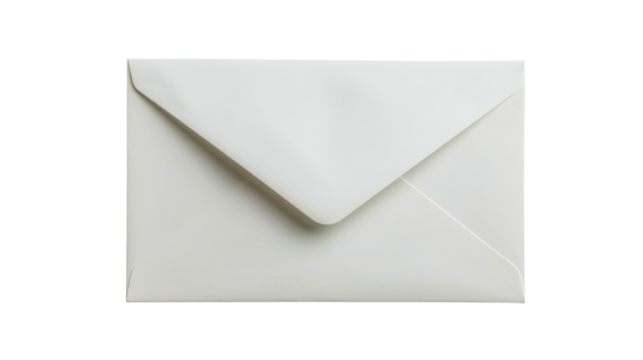 White postal envelope