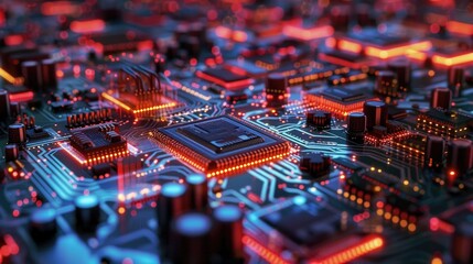 The image shows a close-up of a computer circuit board