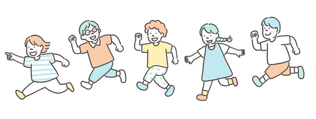 走る元気なこどもたち