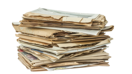 Stack newspapers recycling 
