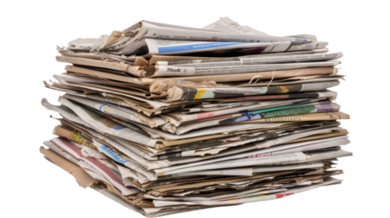 Stack newspapers recycling 