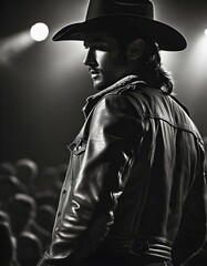 Country music singer on stage 