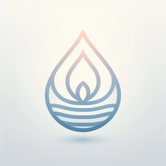  Elegant water hydration icon logo.