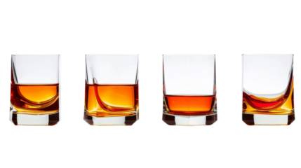Set of glass of whiskey