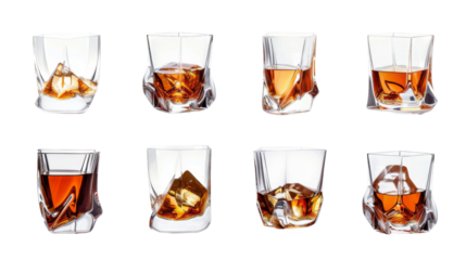 Set of glass of whiskey