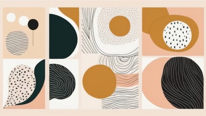 set of backgrounds with circles