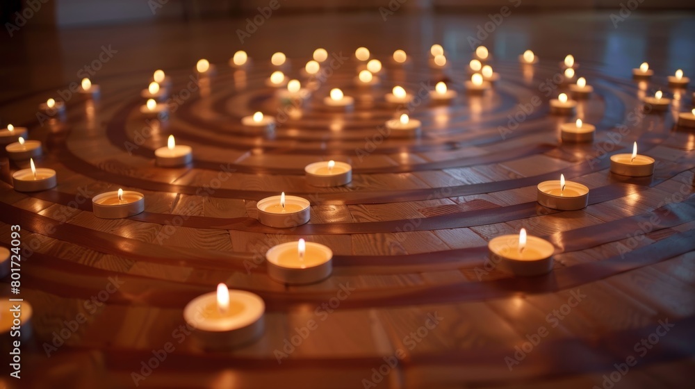Aufkleber the candles arranged in a circular pattern around the instructors mat serve as a gentle reminder to 