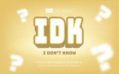 editable text effect. I do not know business expression comic