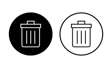 Trash icon set. trash can icon. delete icon vector. garbage