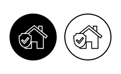 House insurance icon set. house protection icon.