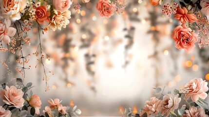 flowers against a shimmering, light-filled bokeh background.