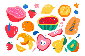 Natural Beauty. Fruit Clipart Collection for Refreshing Designs