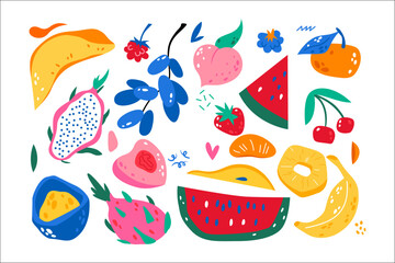 Natural Beauty. Fruit Clipart Collection for Refreshing Designs