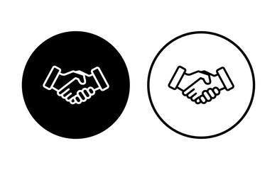 Handshake icon set. business handshake. contact agreement