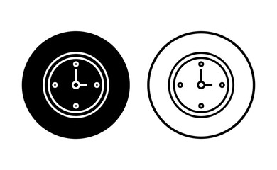 Clock icon set. Time icon vector. watch icon symbol