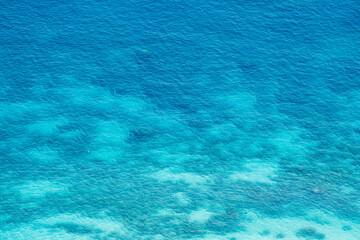 Abstract beautiful ripple wave and clear turquoise water surface. Turquoise or blue water.