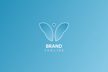 Butterfly animal design logo vector illustration