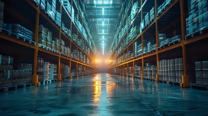 Digital Overlay of Advanced Data Analytics in a Futuristic Warehouse