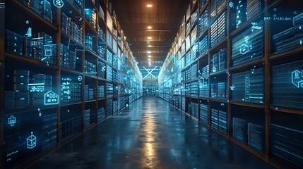 Modern Warehouse Environment with Advanced Data Analytics and Inventory Management