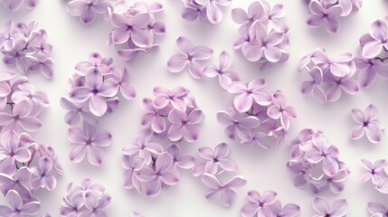 Lilac flower pattern seamless romantic wallpaper background