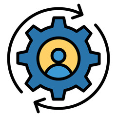 Reskilling  Icon Element For Design