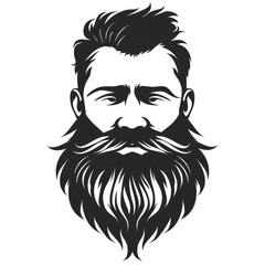 Obraz premium beard icon on white background