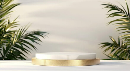 Obraz premium cosmetic cream and leaves