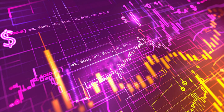 financial concept ,Digital AI concept,Computer Business Environment with Technology, Data, Internet, and Finance Elements,Generated By Ai