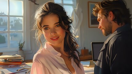 Collaborative interaction in a modern office setting