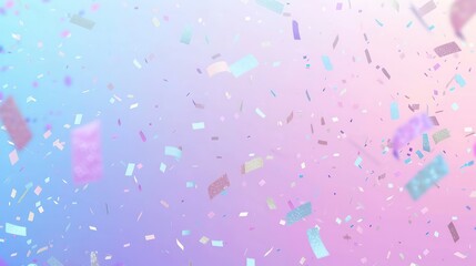 confetti falling down illustration pastel colors background