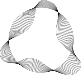 Dynamic lines circle shape. Concept digital, technology, modern